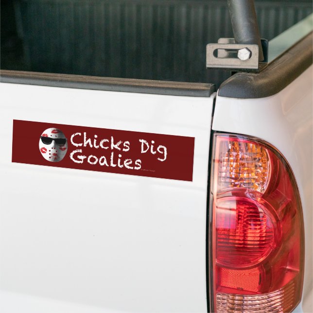 Chicks Dig Goalies Autoaufkleber Autoaufkleber (Auf Lkw)