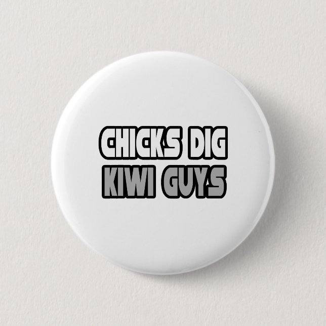 Chicks Dig Kiwi Typ Button (Vorderseite)