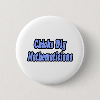 Chicks Dig Mathematiker Button