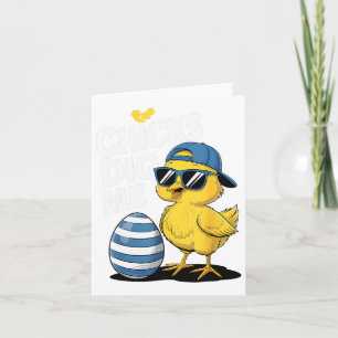 Chicks Dig Me Kleinkind Junge Osterjungen Jungen O Karte