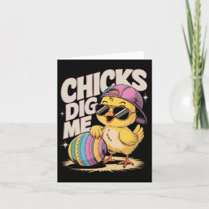 Chicks Dig Me Kleinkind Junge Osterjungen Jungen O Karte
