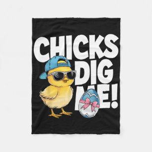Chicks Dig Me Oster Kleinkind Jungen Männer glückl Fleecedecke