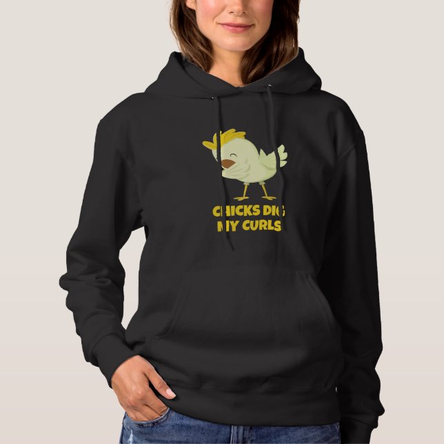 Chicks Dig My Curls Kleinkind Shirt Funny Curry (Vorderseite)