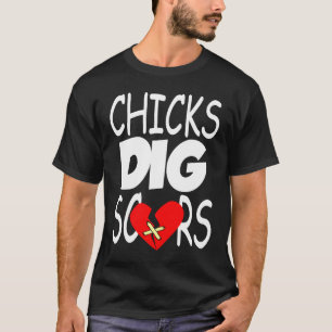 Chicks Dig Narben kongenitale Herzfehler Herzkrieg T-Shirt