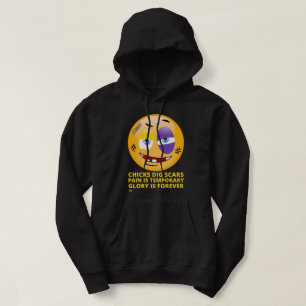 "CHICKS DIG SCARS" lustige Emoji Hoodie