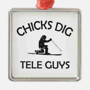 Chicks Dig Tele Typ Ornament Aus Metall