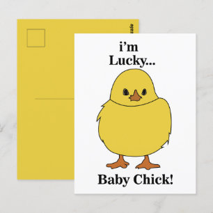 Chicks Ich bin ein glücklicher Baby Chick Postkarte