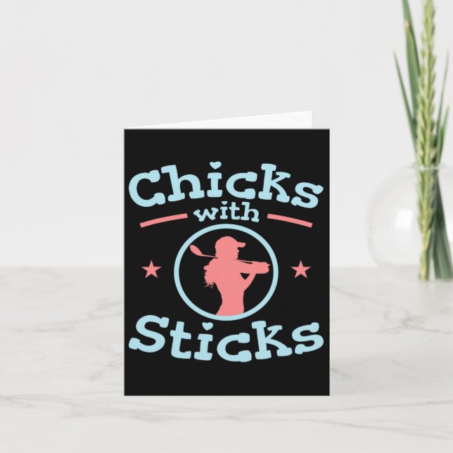Chicks mit Sticks Golf Club Karte (Vorderseite)