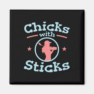 Chicks mit Sticks Golf Club Magnet