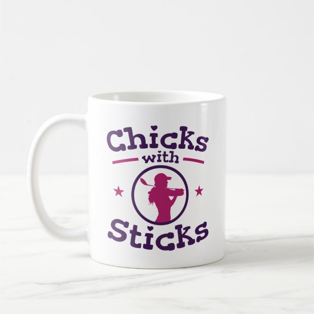 Chicks mit Sticks Golf Golf Golfer Frauen Kaffeetasse (Links)