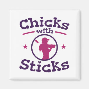 Chicks mit Sticks Golf Golf Golfer Frauen Magnet