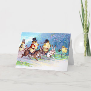 Chicks Osterfahrt Feiertagskarte