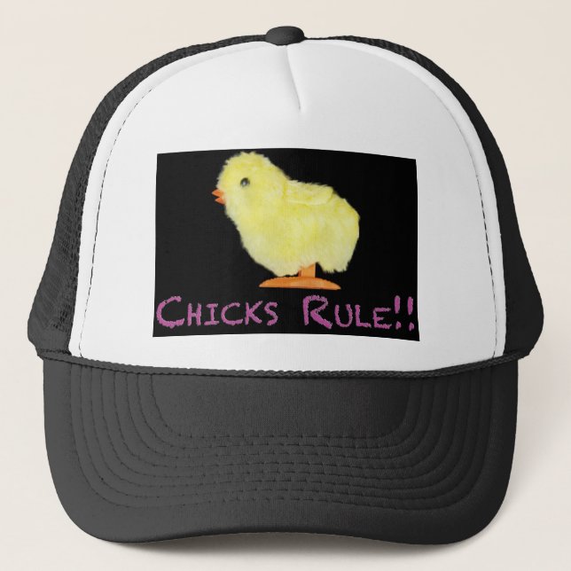 Chicks Rule Side Truckerkappe (Vorderseite)