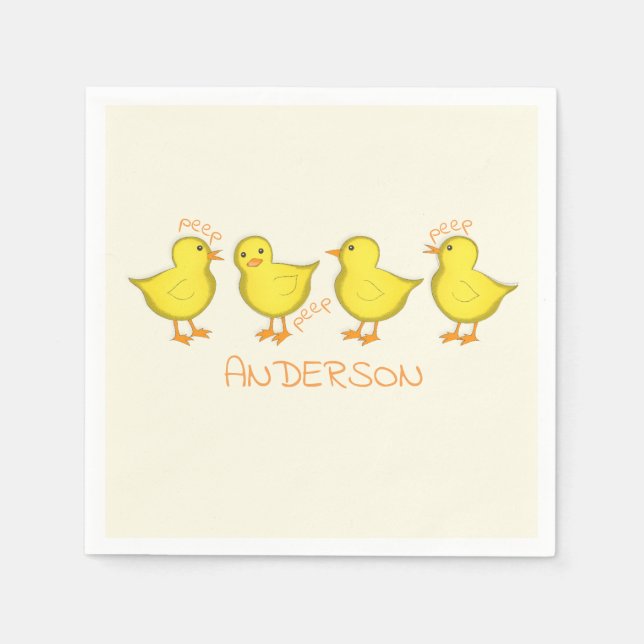 Chicks Standard Cocktail Papier Napkins Serviette (Vorderseite)