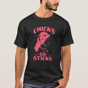 Chicks With Sticks Golf Cart Golfer Costume Women T-Shirt