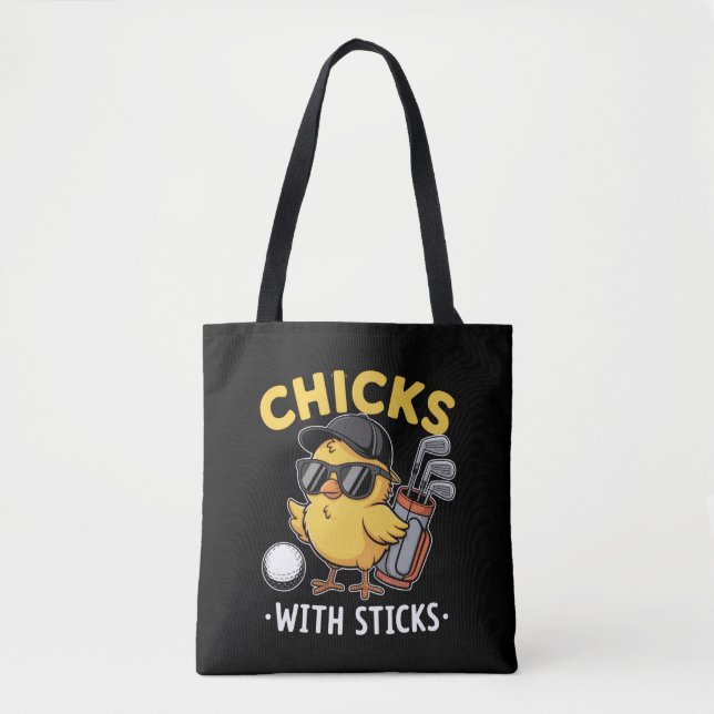 Chicks with Sticks Golfer Girl Golf Club Golfing (Vorderseite)