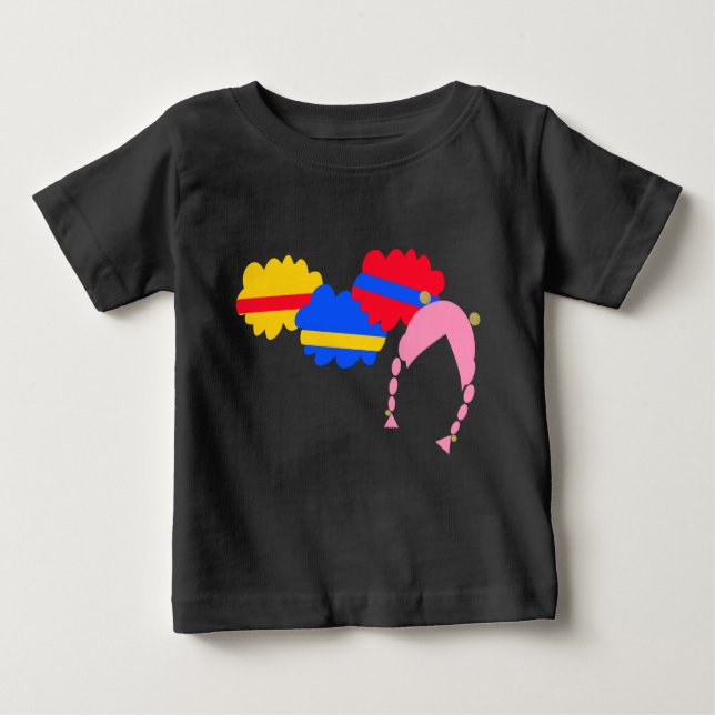 Chicky, Cha-Cha, Boom-Boom, Lya-Lya Baby T-shirt (Vorderseite)