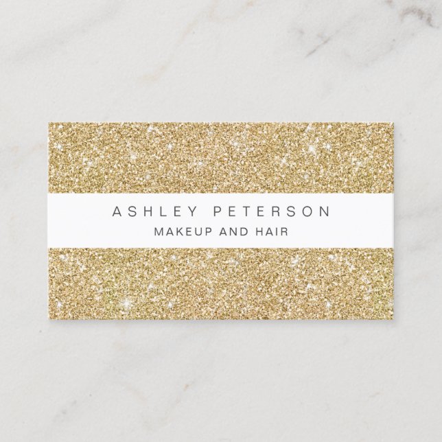 Chicmake-upgoldGlitter-Glitzern Sequins Visitenkarte (Vorderseite)