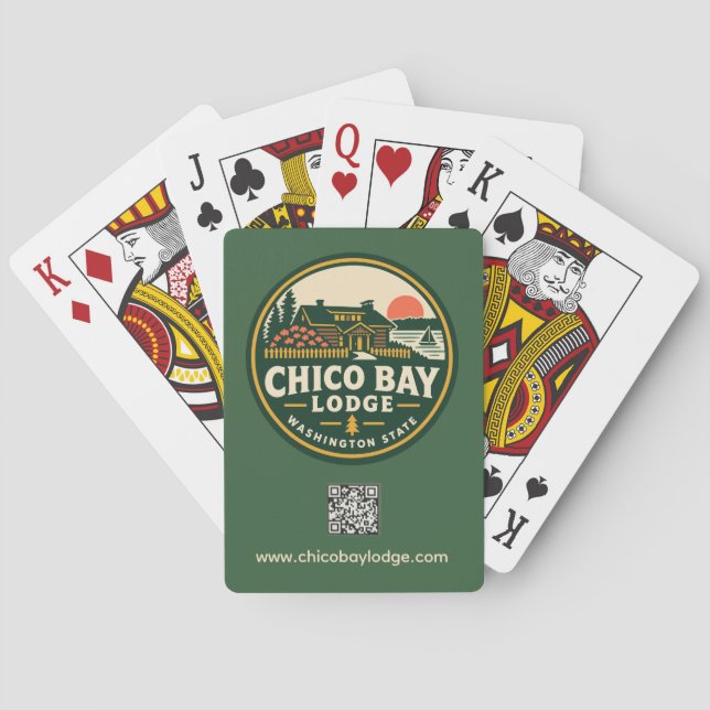Chico Bay Lodge Spielkarten mit QR-Code (Rückseite)