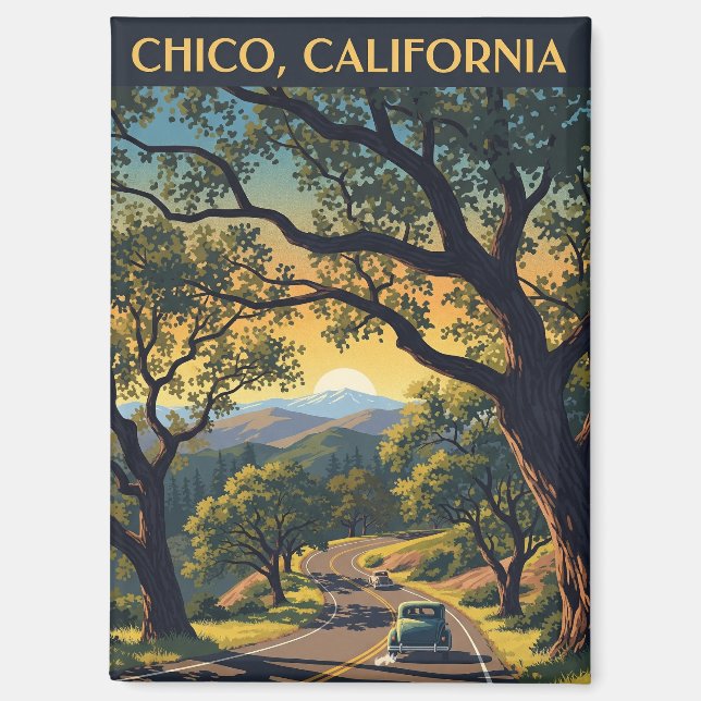 Chico California Travel Magnet (Vorderseite)