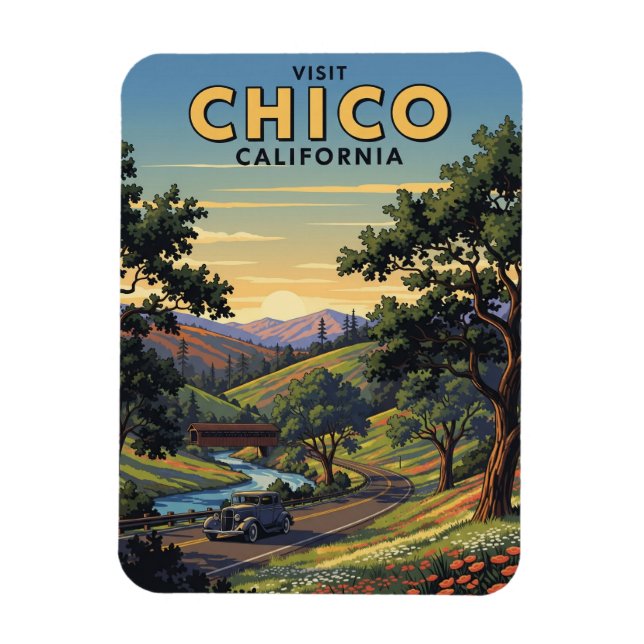Chico California Travel Magnet (Vertikal)