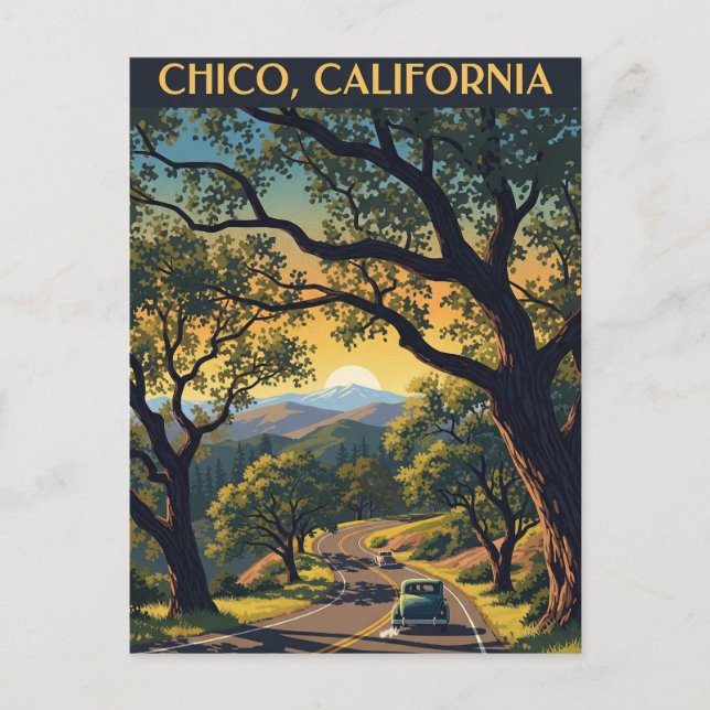 Chico California Travel Postkarte (Vorderseite)