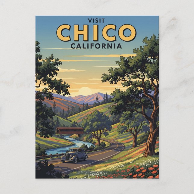 Chico California Travel Postkarte (Vorderseite)