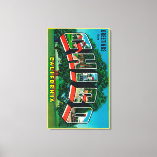 Chico, Kalifornien - Große Buchstabenszenen Leinwanddruck