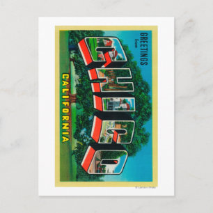 Chico, Kalifornien - Große Buchstabenszenen Postkarte