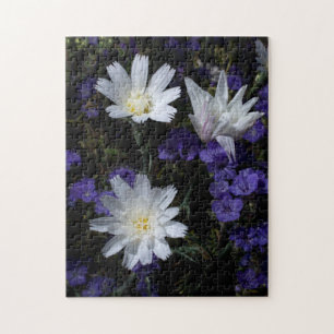 Chicorée und Phacelia-Wildblumen Puzzle