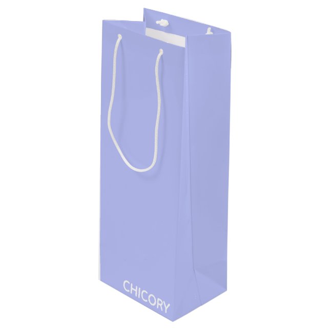 Chicoroer Blume Geschenktüte Für Weinflaschen (Vorderseite Schrägansicht)
