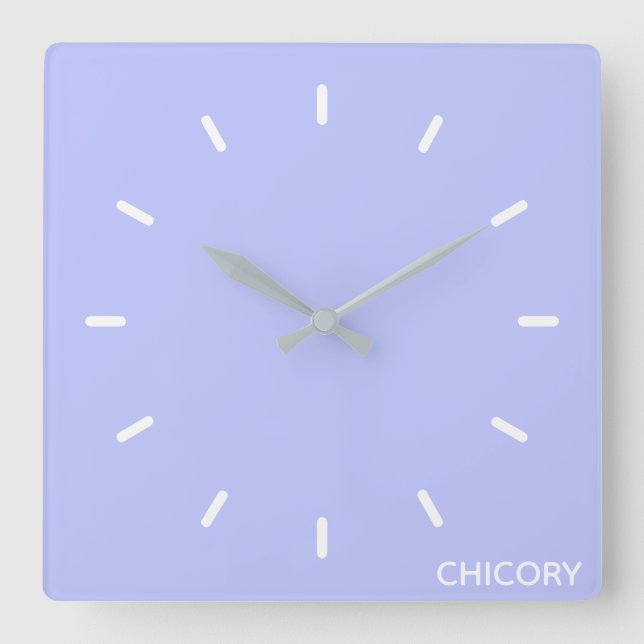 Chicoroer Blume Quadratische Wanduhr (Vorderseite)