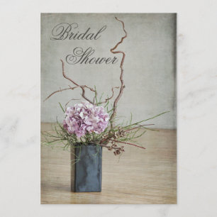 Chicrustikales Hydrangea-Anordnungs-Brautparty Einladung