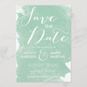 CHICtadelloser GRÜNER WATERCOLOR SAVE THE DATE