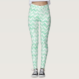 Chictadelloser Watercolor-Zickzack Streifen Leggings