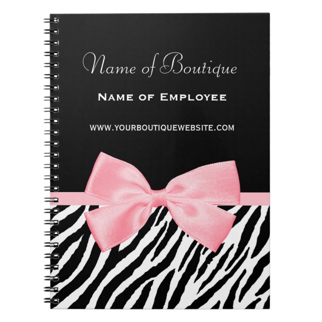 Chiczebra-Druck-Butike-Licht-wahres rosa Band Notizblock (Vorderseite)