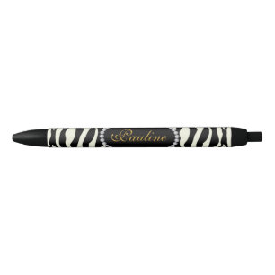 Chiczebra-Druck-Imitat-Diamant-Monogramm Kugelschreiber
