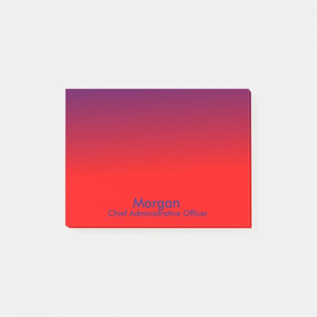 Chief Administrative Officer von Homeschool Red Bl Post-it Klebezettel (Vorderseite)