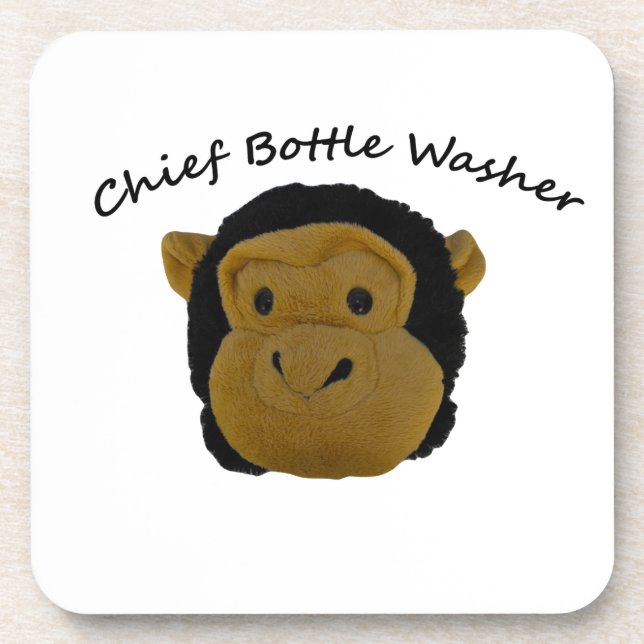 Chief Bottle Washer Getränkeuntersetzer (Vorderseite)