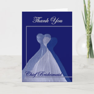 Chief Bridesmaid Wedding DANK Dankeskarte