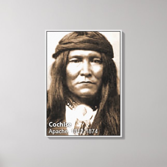 Chief Cochise Wrapped Canvas Leinwanddruck (Vorderseite)