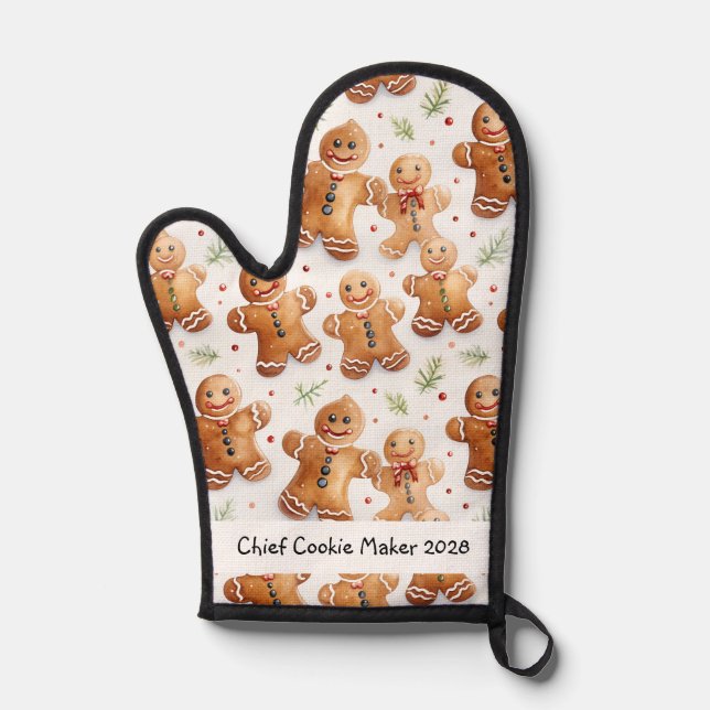 Chief Cookie Maker Gingerbread Ofenhandschuh (Vorderseite)