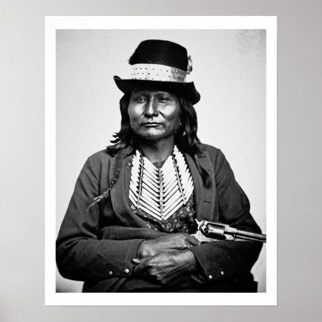 Chief Esatonyett, 1869 (b/w Foto) Poster (Vorne)