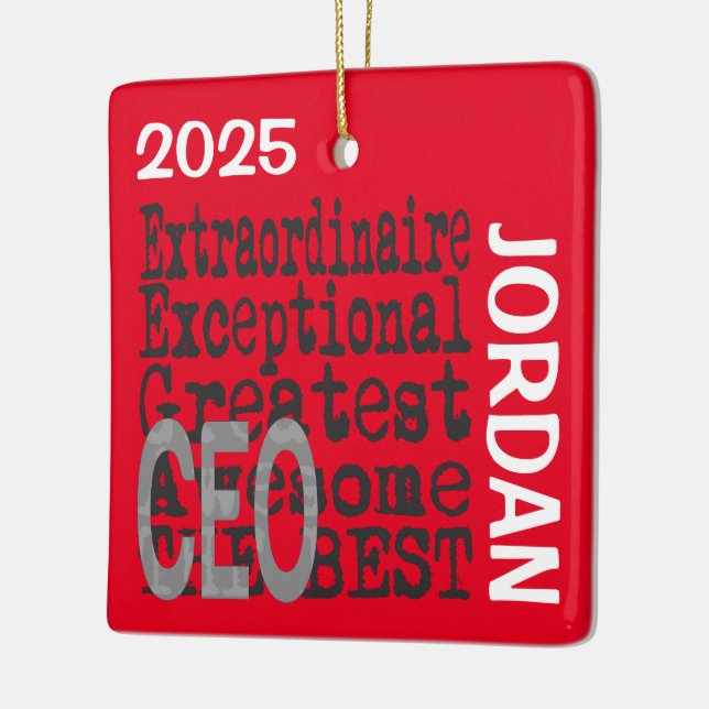 Chief Executive Officer CEO Extraordinaire CUSTOM Keramikornament (Links)