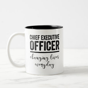 Chief Führungskraft Officer verändert Alltag Zweifarbige Tasse