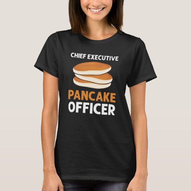 Chief Führungskraft Pancake Officer Waffle Pancake T-Shirt (Vorderseite)