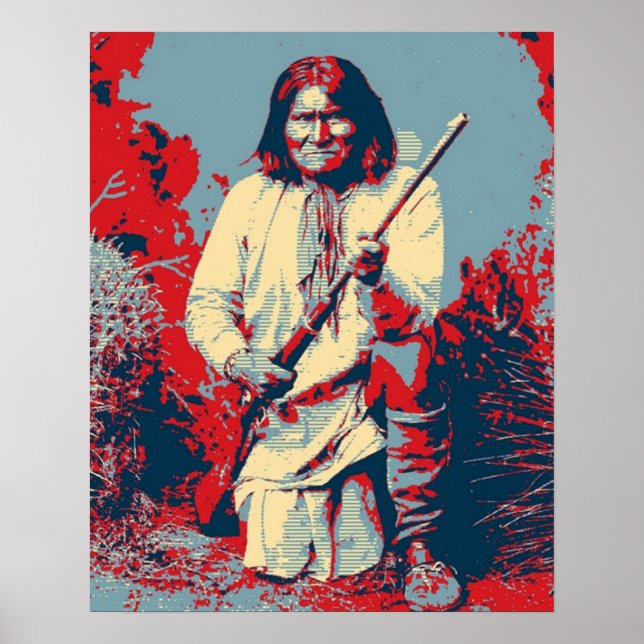 Chief Geronimo Pop Art Poster (Vorne)
