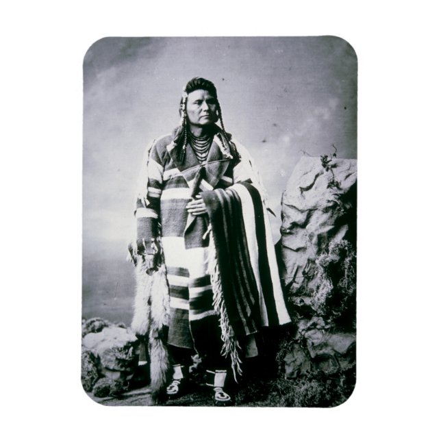 Chief Joseph (1840-1904) c.1880 (b/w Foto) Magnet (Vertikal)