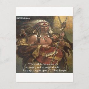 Chief Joseph & Natur Zitat Geschenke T-Shirts & Ka Postkarte