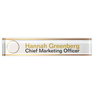 Chief Marketing Officer Gold Desk Name Plate 3 Namensplakette